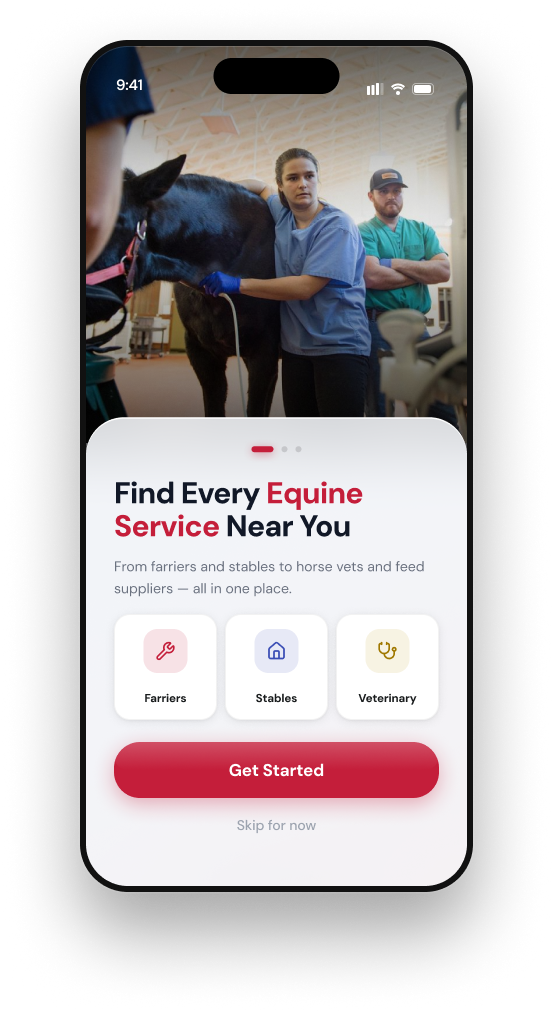 Choose a service type on onboarding